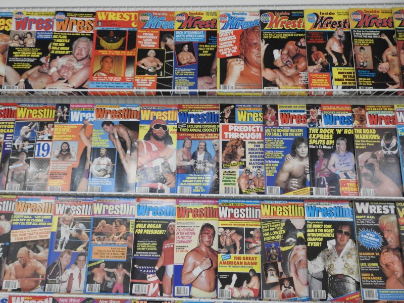 Huge Lot 100+ Vintage Wrestling Magazines W/ Flair, Rock, Hulk, Macho Man+ NICE!