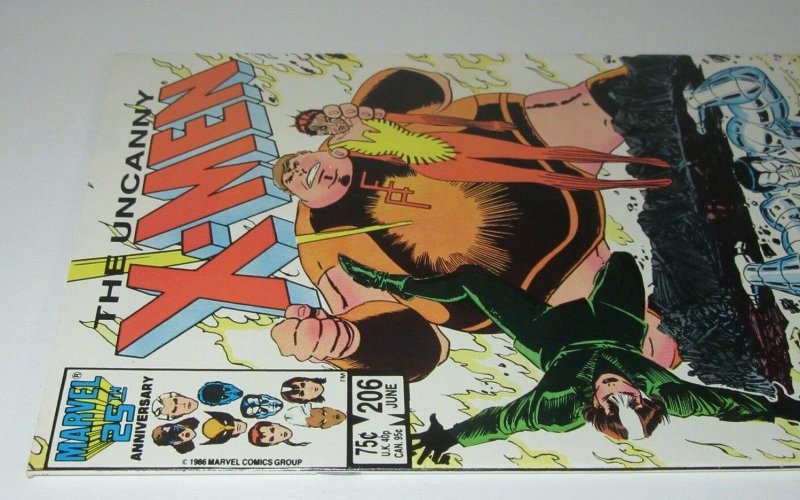 Uncanny X-Men #206 John Romita Jr. and Dan Green Art 1986 Marvel Comics