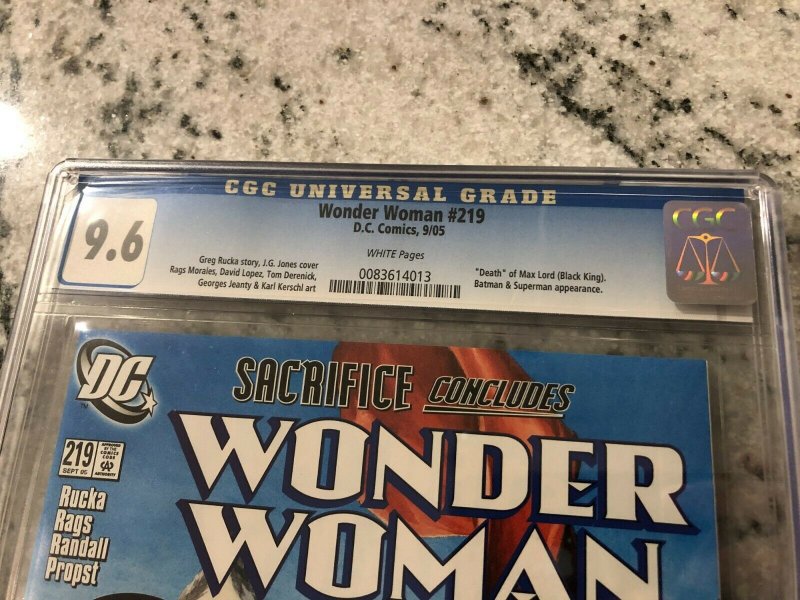 Wonder Woman # 219 9.6 CGC DC Comic Book Graded Superman Batman Flash KB2