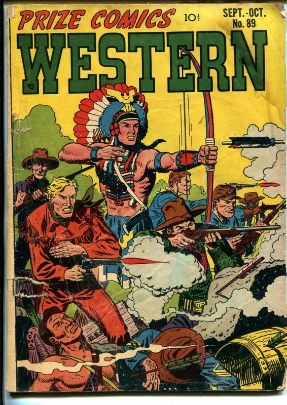 Prize Comics Western #89 1948-John Severin-fabulous Indian imagery-FR
