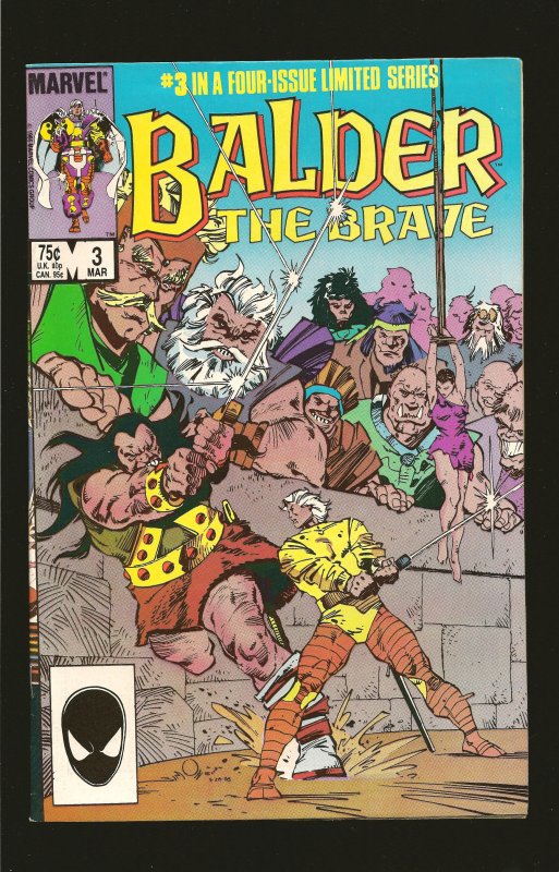 Marvel Comics Balder The Brave Vol 1 No 3 March 1986