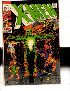 (Uncanny) X-Men # 55 VF- Marvel Comic Book Sentinels Iceman Beast Cyclops CR54B