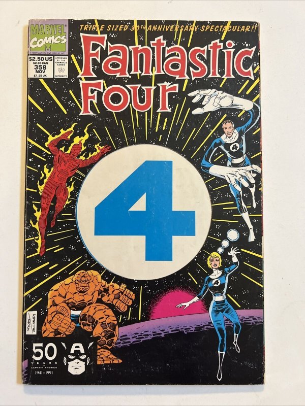 Marvel Comics Fantastic Four #358 Triple Size 30th Ann. 1st Paibok Power Skrull 