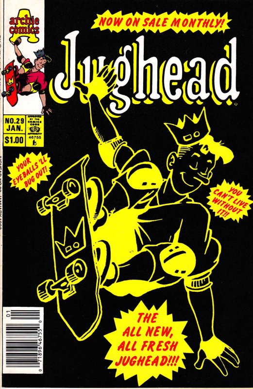 Jughead (2nd Series) #29 (Newsstand) VF ; Archie | Skateboard Cover