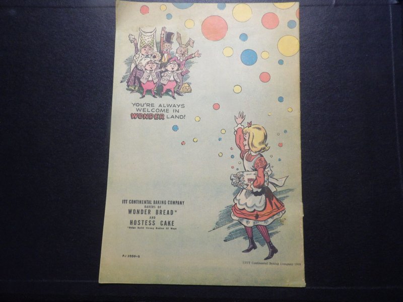 Alice In Wonderland 1969 Wonder Bread Promotional Comic Scarce FN