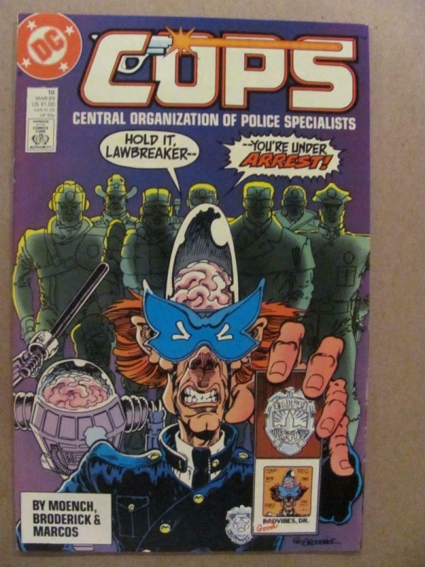 COPS #10, NM, Law, Bad Guys, DC, 1988, 1989