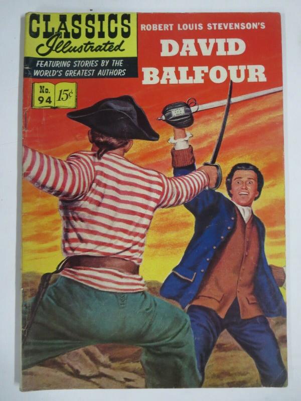 CLASSIC ILLUSTRATED #94 (G-VG) DAVID BALFOUR (1ST Edition, HRO=94) April 1952