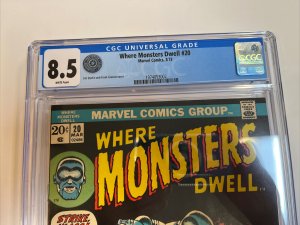 Where Creatures Roam (1973) # 20 (CGC 8.5 WP) Jim Starlin Marvel Comics