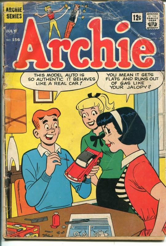 Archie #156 1965-Betty-Veronica-Jughead-Mustang model car-FR