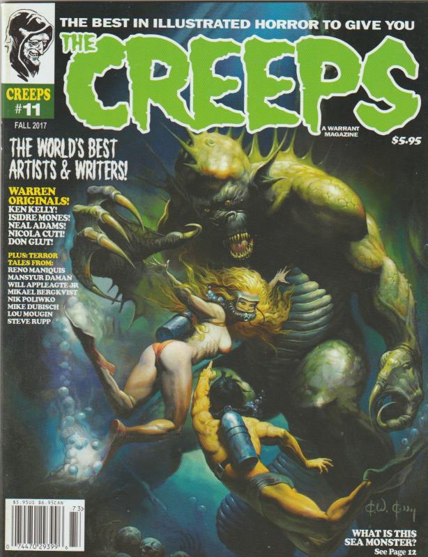 THE CREEPS, NEW!  SET OF #1 - #12 MAGAZINES, CREEPY EERIE STORIES & ART