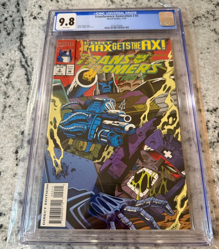 Transformers Generation 2 # 2 CGC Graded 9.8 Marvel Comic Book Optimus Bee JH35