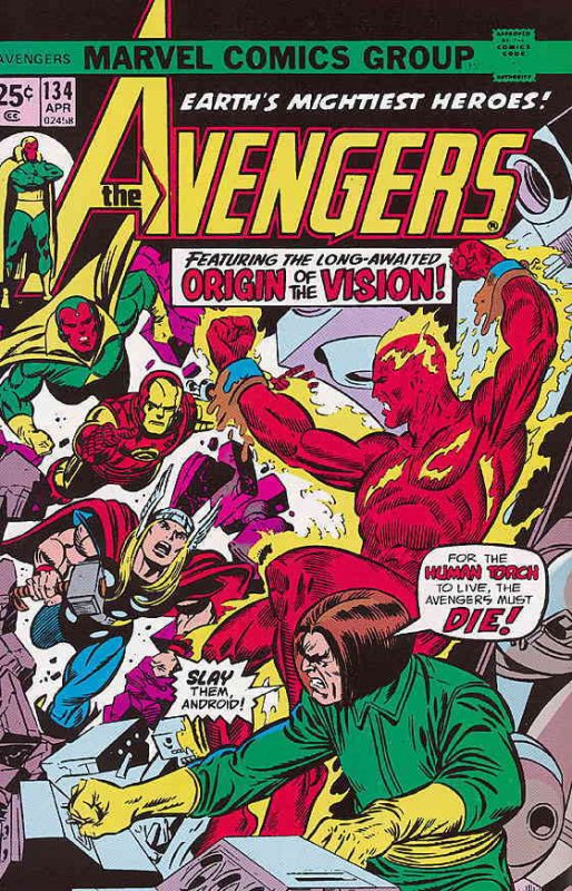 Avengers, The #134 VG ; Marvel | low grade comic Origin of Vision | Comic  Books - Bronze Age, Marvel, Avengers, Superhero