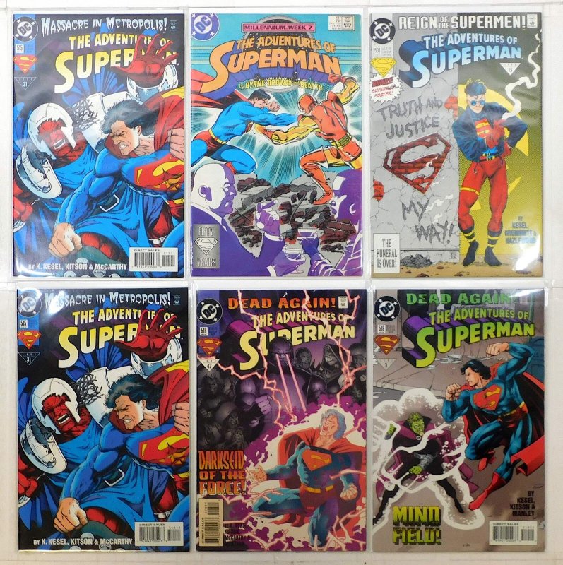 Adventures Superman Lot 6 #437, 501, 515, 515, 518, 519 1988 DC Comics