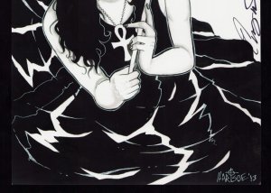 DC Comics' DEATH by Everette Hartsoe. SIGNED 11 x 17 Print