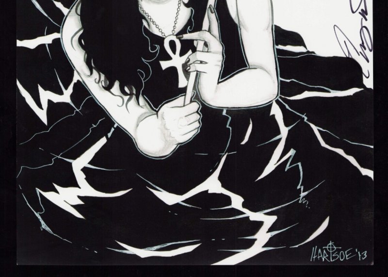 DC Comics' DEATH by Everette Hartsoe. SIGNED 11 x 17 Print