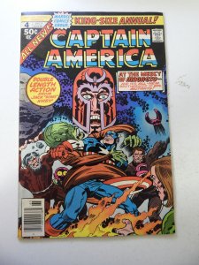 Captain America Annual #4 (1977) VG/FN Condition slight moisture stain bc