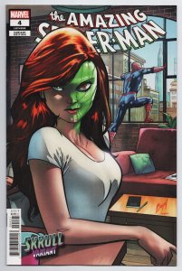 Amazing Spider-Man #4 Bazaldua Skrull Variant (Marvel, 2022) NM