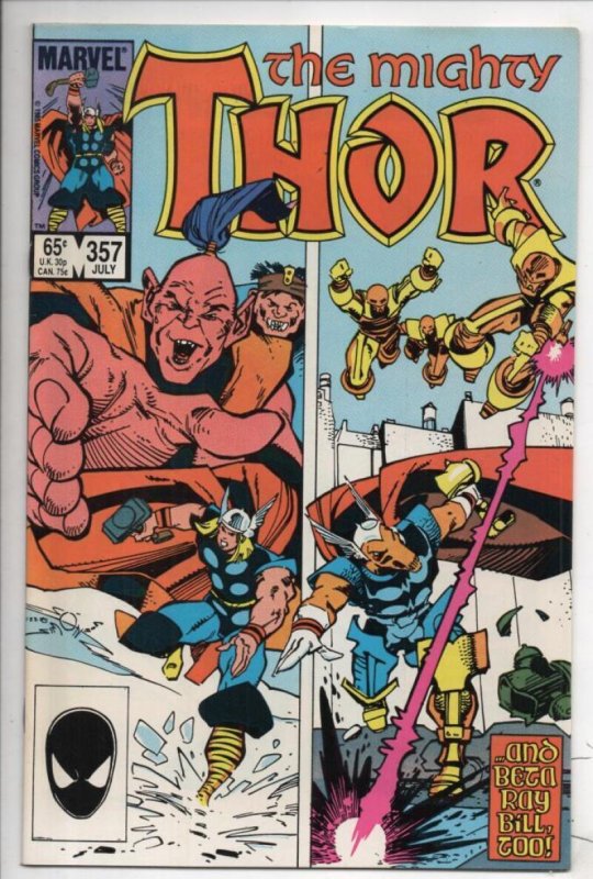 THOR #357 VF/NM God of Thunder Simonson Beta Ray Bill 1985 more Marvel in store