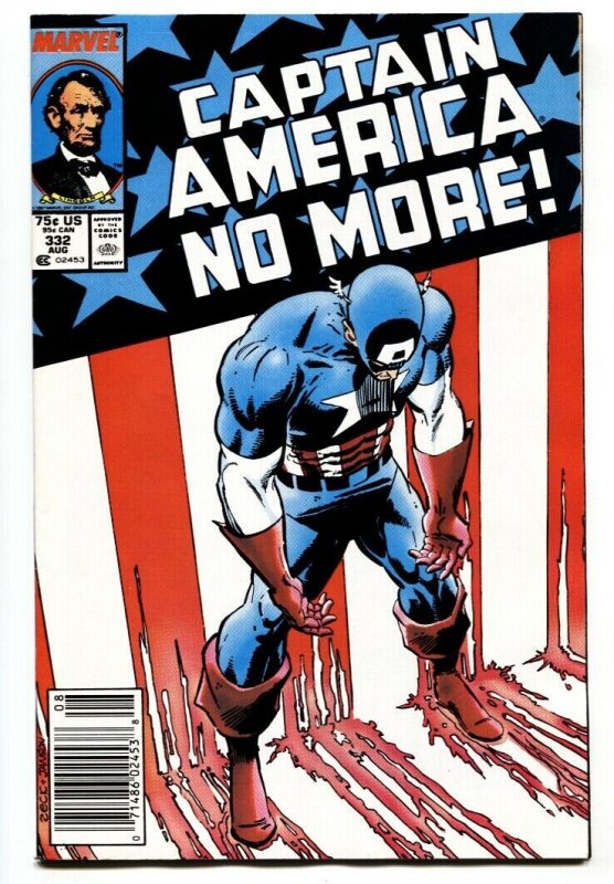 Captain America #332 comic book 1987-Steve Rogers resigns Newsstand