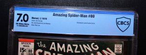 Amazing Spiderman #80 /  CBCS 7.0 FN/VFN  /  Chameleon / Jan 1970