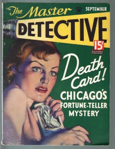 MASTER DETECTIVE SEP 1934-TAROT CARD COVER-WILD-MAGAZINE-CRIME-PULP VG/FN