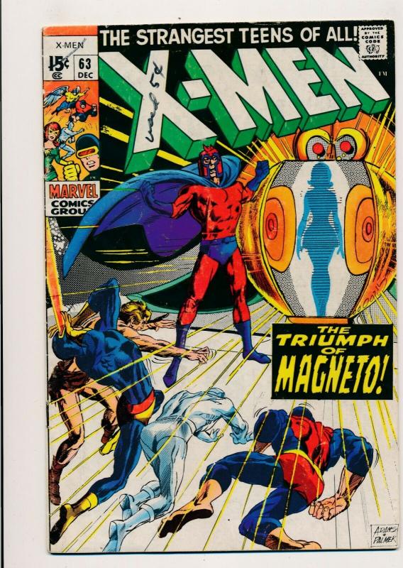 Marvel X-Men #63 Very Good The Triumph of Magneto 1969 (830J) 