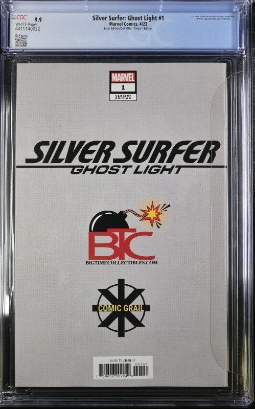 Silver Surfer: Ghost Light #1 | Error Edition / Del Otto Virgin | CGC 9.9 MINT!