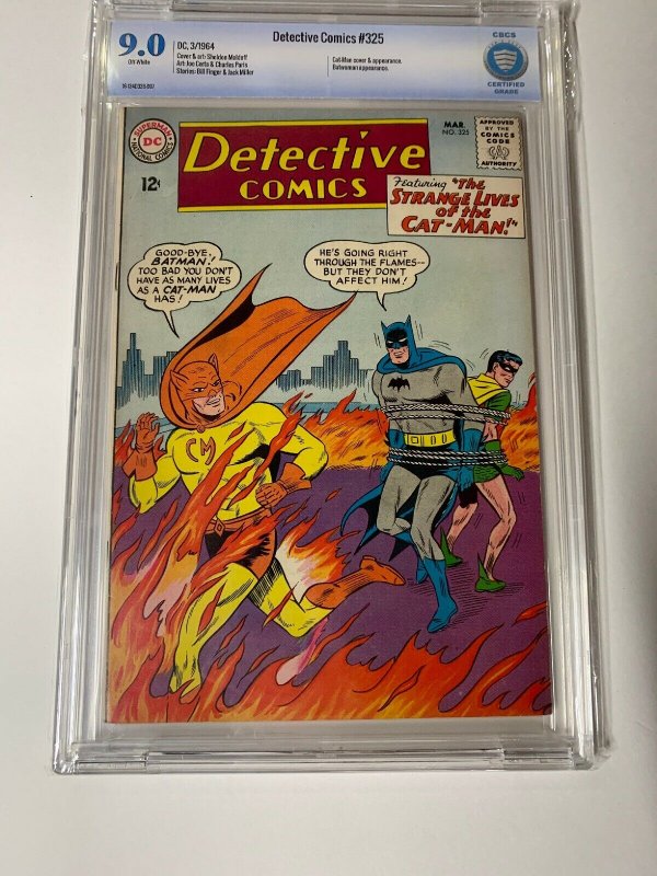 Detective Comics 325 Cbcs 9.0 ( Like Cgc ). Dc Silver Age