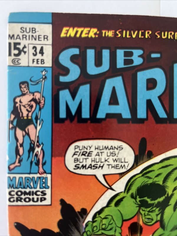 Sub-Mariner #34 1st Appearance Defenders! Key. Hulk/Silver Surfer/Avengers. ??