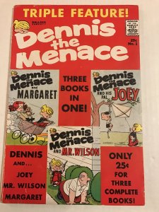 Dennis the Menace Triple Feature #1 : Fawcett 1961 Fn+; Mr. Wilson, Margaret