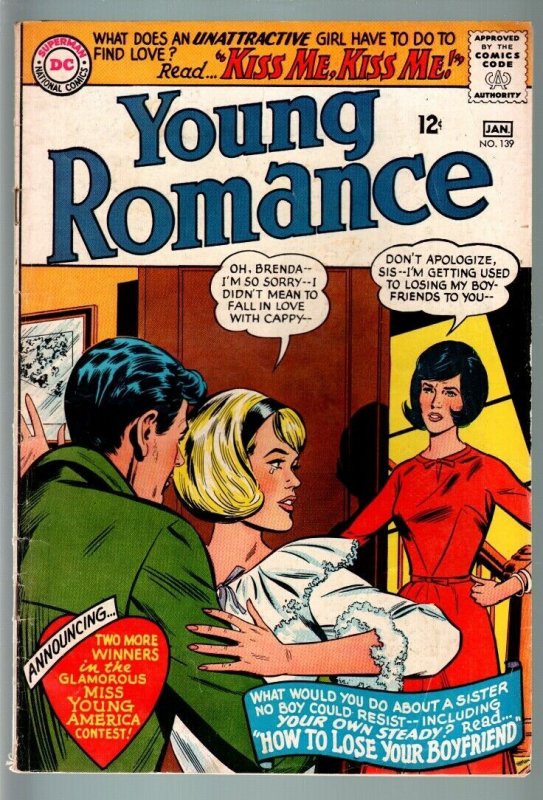 YOUNG ROMANCE #139 1965-DC ROMANCE-CRYING CVR-VG VG