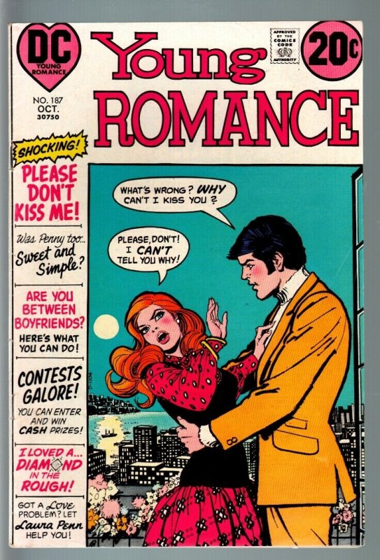 YOUNG ROMANCE #187 1972-DC COMICS-FN-PLEASE DON'T KISS ME!!! FN