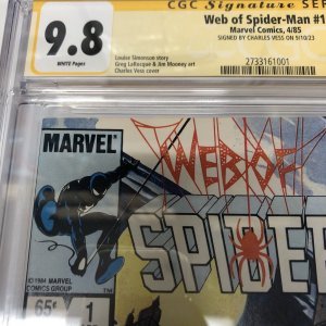 Web of Spider-Man (1984) # 1 (CGC SS 9.8) Signed Charles Vess ~ Marvel Comics