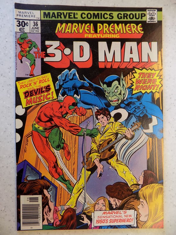 MARVEL PREMIERE # 36 ACTION ADVENTURE 3-D MAN