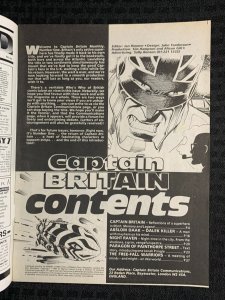 1985 CAPTAIN BRITAIN Marvel UK Magazine #1 FN 6.0 Alan Davis