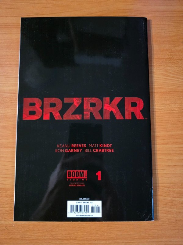 BRZRKR #1 Mark Brooks Foil Variant ~ NEAR MINT NM ~ 2021 BOOM! Comics