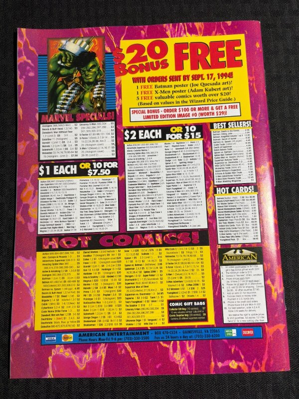 1994 COMICS SCENE Magazine #46 FVF 7.0 The Mask / batman vs Punisher