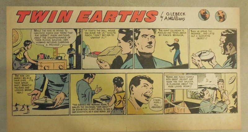 Twin Earths Sunday by A. McWilliams from 11/20/1955 Third Size Page !