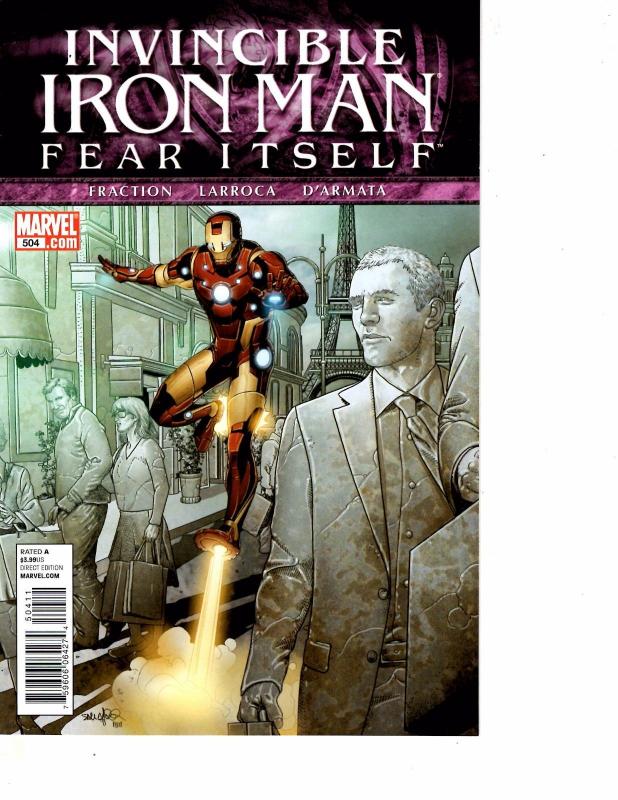 Lot Of 2 Marvel Comics Invincible Iron Man #504 and Ultimate Ironman #2 JB4