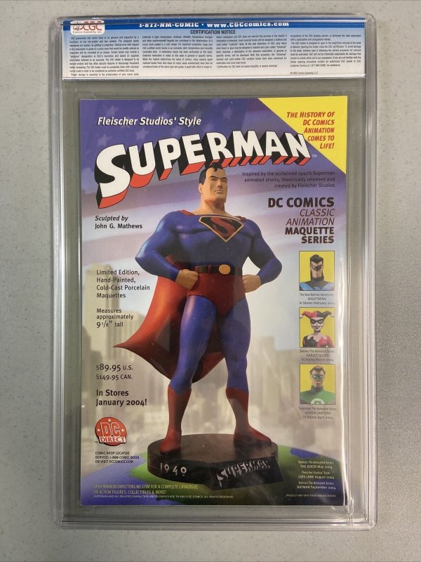Superman Batman #1 Retailer Incentive Edition Comic Book - 2003 - CGC 9.4