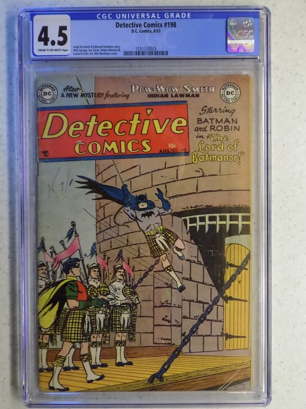 DETECTIVE COMICS # 198 CGC 4.5. DICK SPRANG