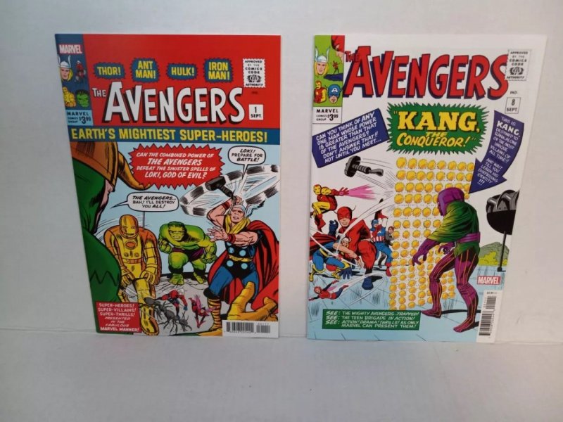 AVENGERS #1: FACSIMILE EDITION + AVENGERS #8 (F.E.)- FREE SHIPPING!