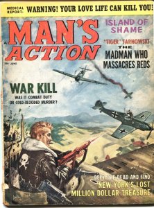 MAN’S ACTION 6/1965-AIR WAR COVER BY DUILLO-CHEESECAKE-EXPLOITATION-PULP