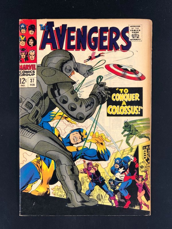 The Avengers #37 (1967) VG Colossus, Black Widow, and Hawkeye