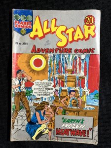 Vintage ALL STAR ADVENTURE COMIC #81 VG 4.0 Earth's Frozen Heatwave