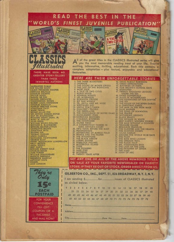 Classics Illustrated #44 (1947)