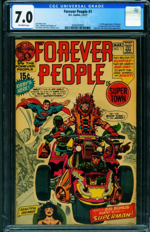 Forever People #1 - CGC 7.0 -Jack Kirby- 1st full Darkseid- 2030202002