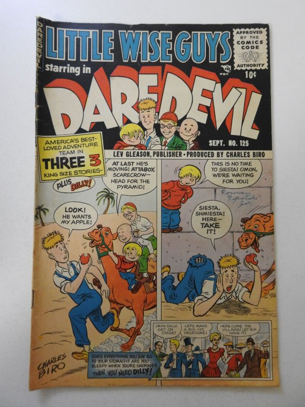 Daredevil Comics #125 (1955) VG+ Condition ink fc, moisture stain