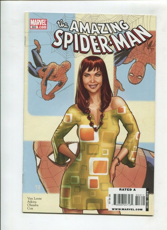 AMAZING SPIDER-MAN #603 (9.2) MJ PAINTED COVER!! 2009