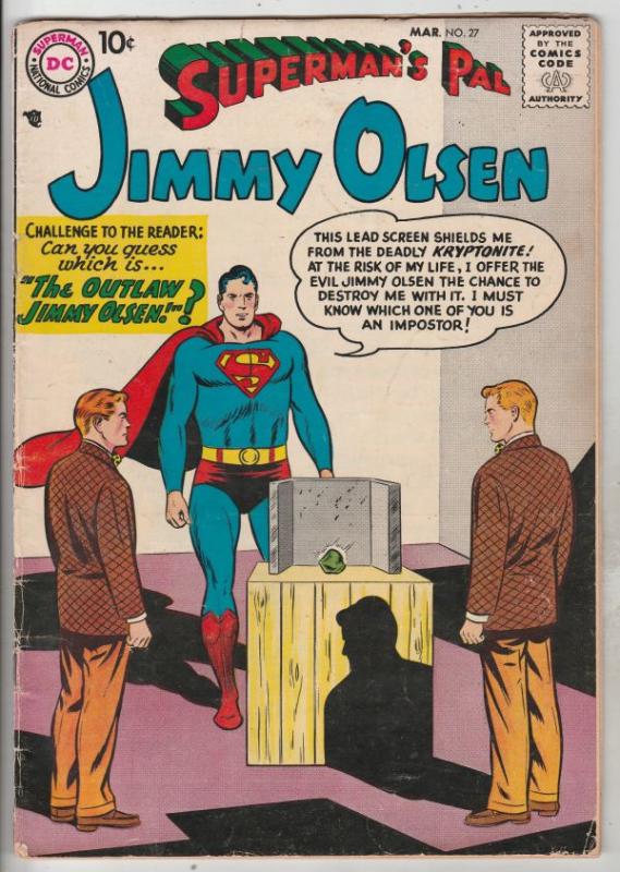 Jimmy Olsen, Superman's Pal  #27 (Mar-58) VG+ Mid-Grade Jimmy Olsen